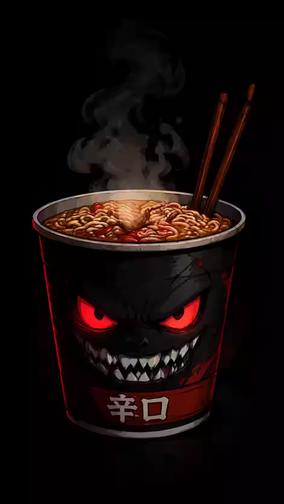 This Ramen Is Definitely Cursed - Dark Food Wallpaper — dark iPhone wallpaper HD