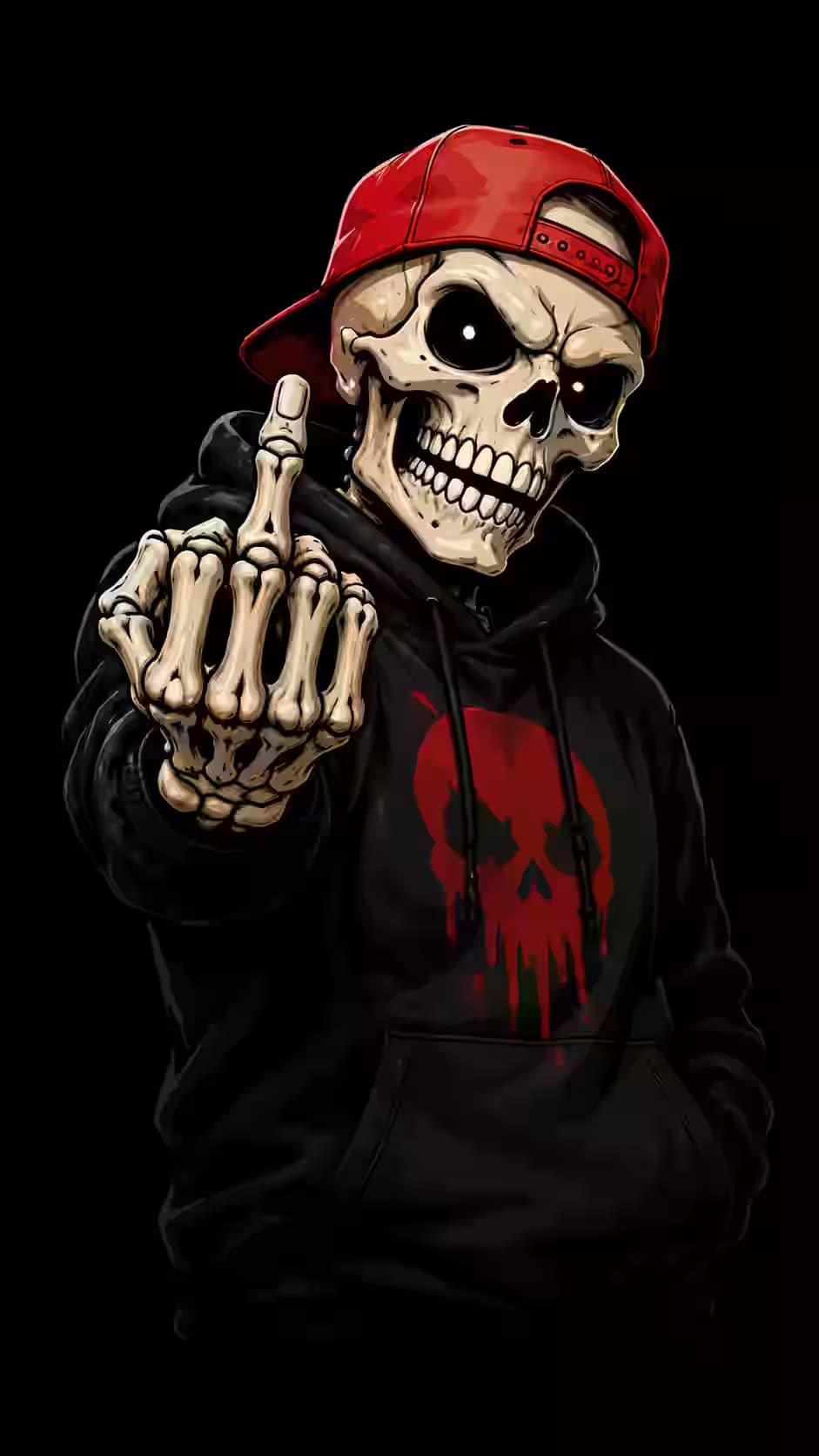 Rebellious Skull Wallpaper