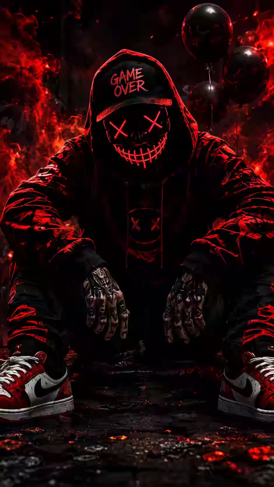 He Lost One Match in Ranked - Masked Gamer Streetwear Wallpaper 4K, Dark Aesthetic, AMOLED Background