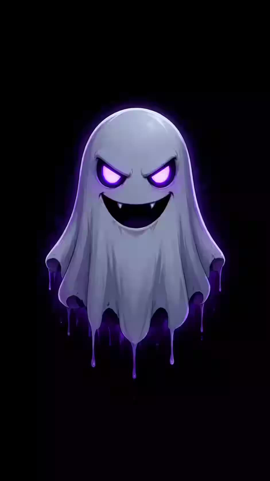 Cute Purple Ghost Dark Wallpaper — dark iPhone wallpaper HD