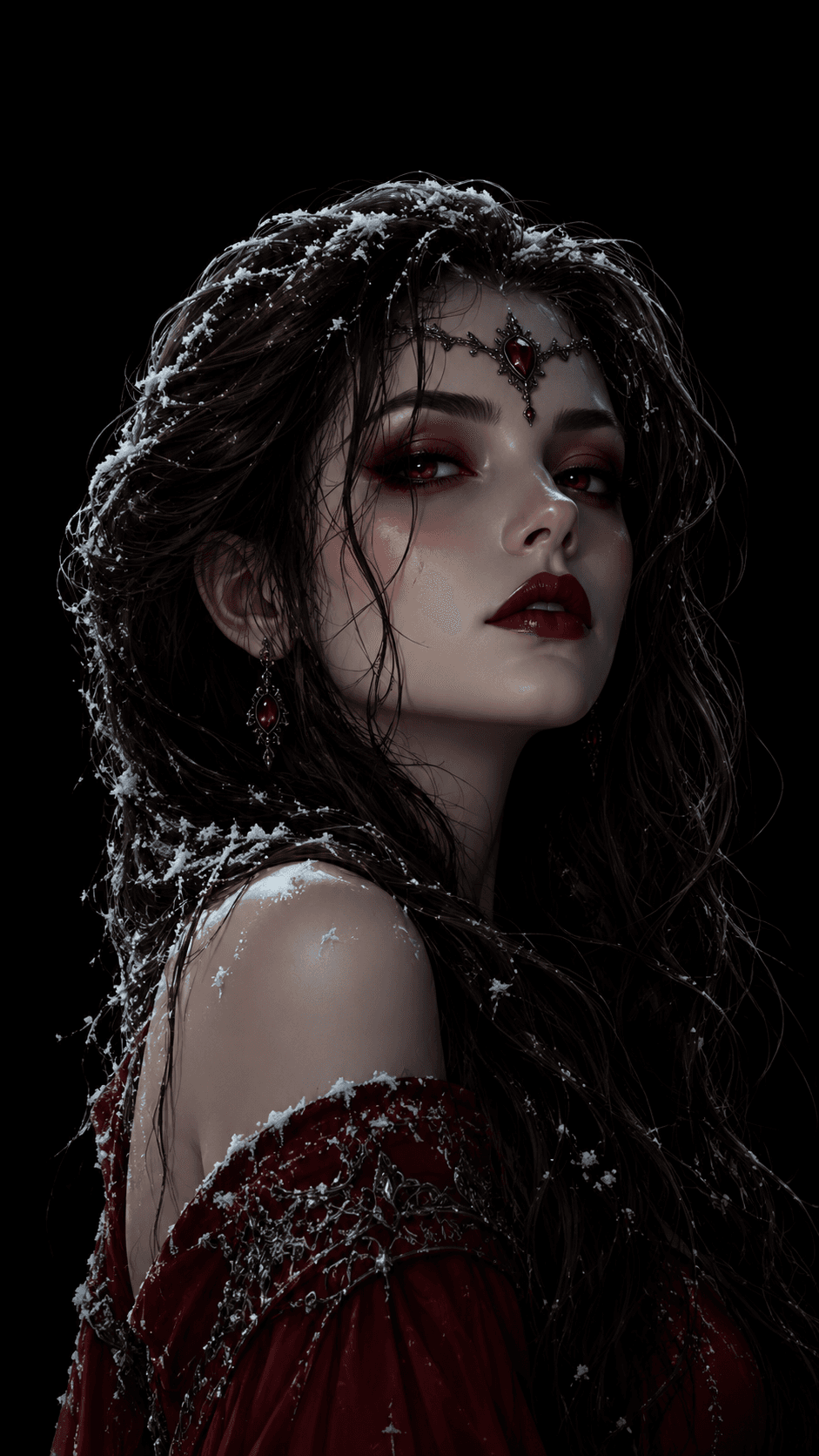 Gothic Winter Vampire — dark iPhone wallpaper HD