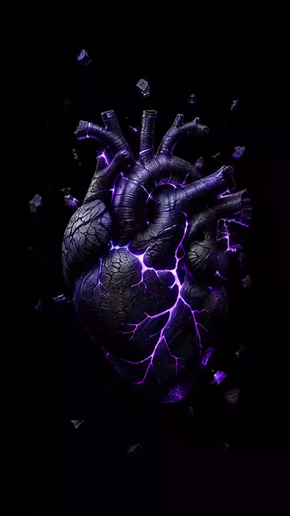 Neon Cracked Heart