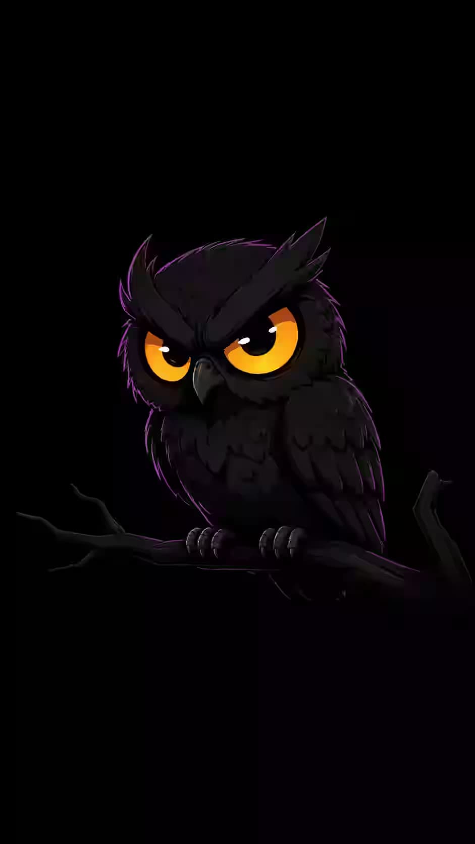 The Silent Observer - Gothic Owl Wallpaper Android — dark Android lock screen wallpaper HD