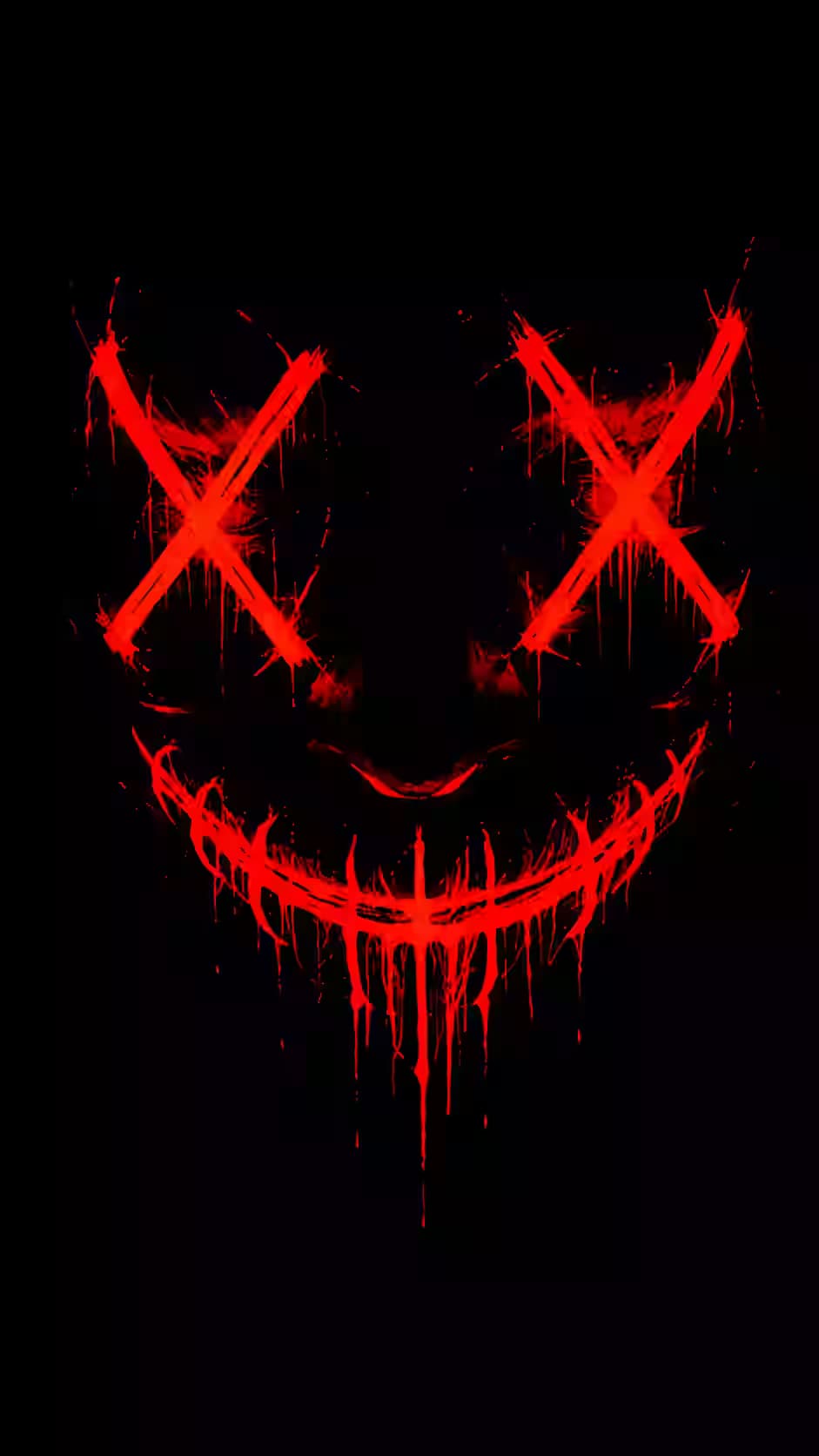 He Lost His Glasses Again - Red Neon X Eyes Mask Wallpaper 4K, Dark Aesthetic, AMOLED Background