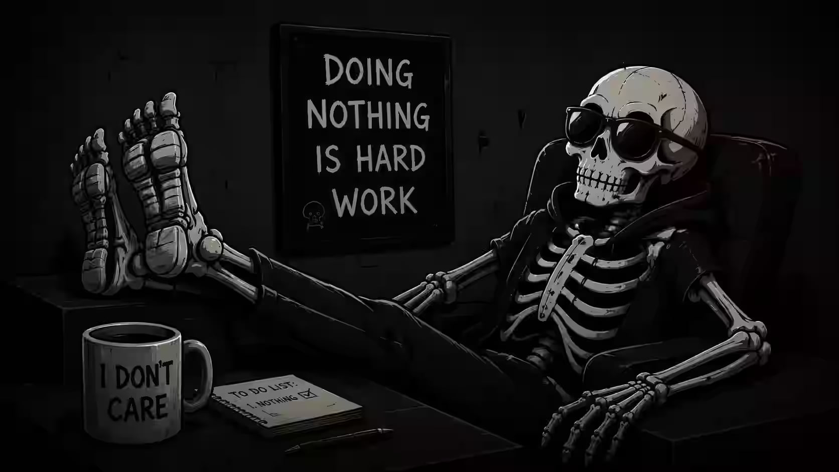 Relaxed Skeletal Humor